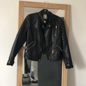 Zara black leather jacket